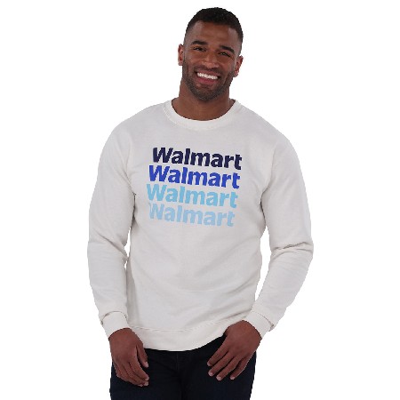 'Walmart Waterfall' Crewneck Unisex - White image